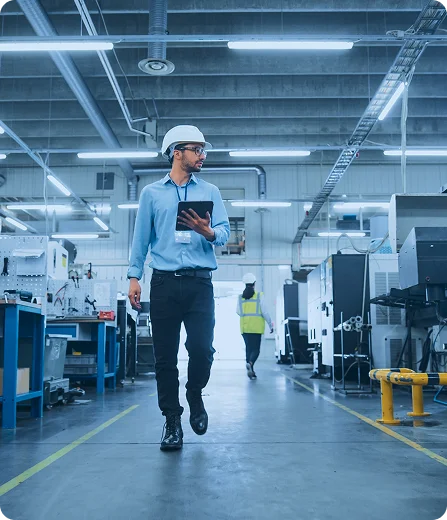 Planta de manufactura con conectividad industrial